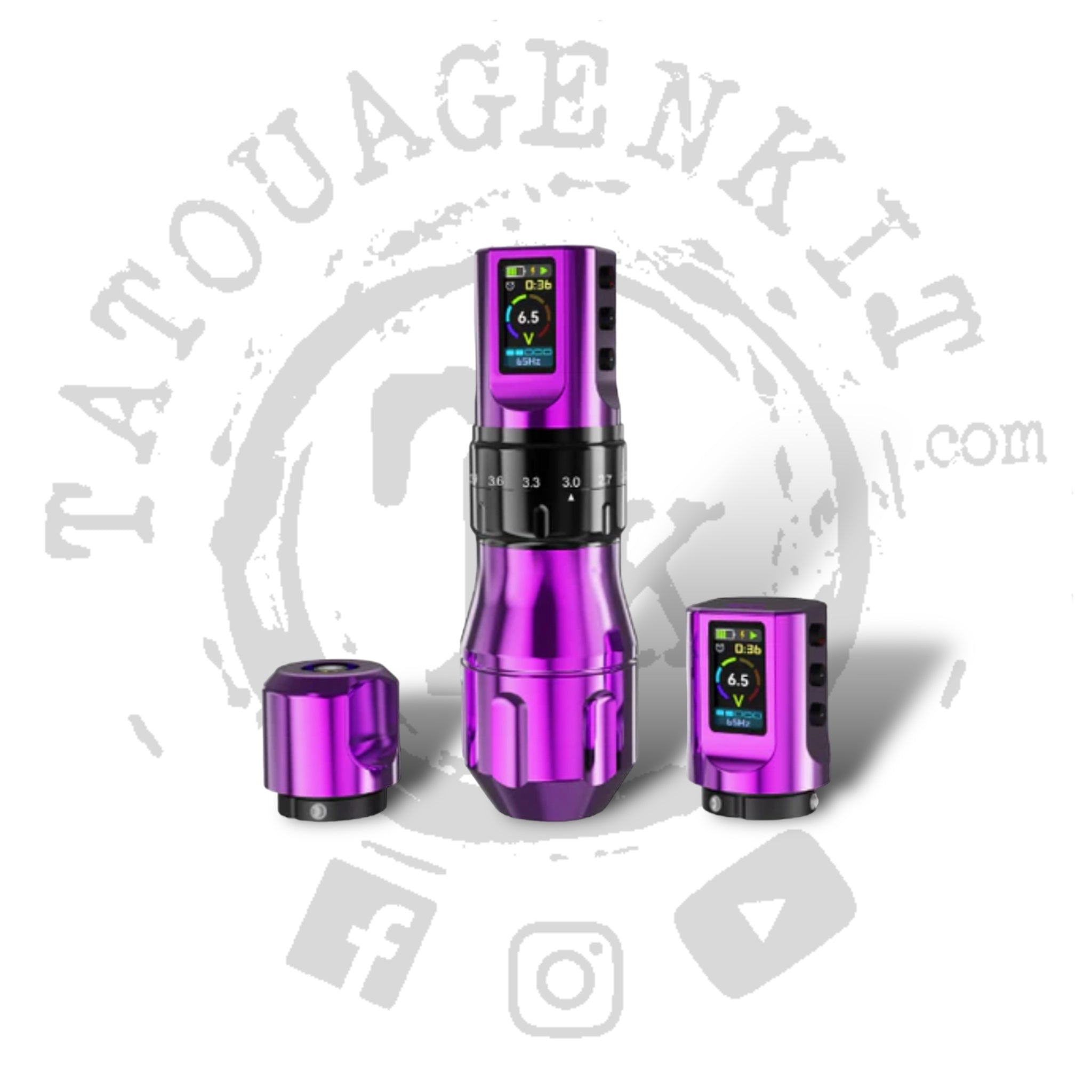 Stylo Tatouage a batterie Mauve 02B