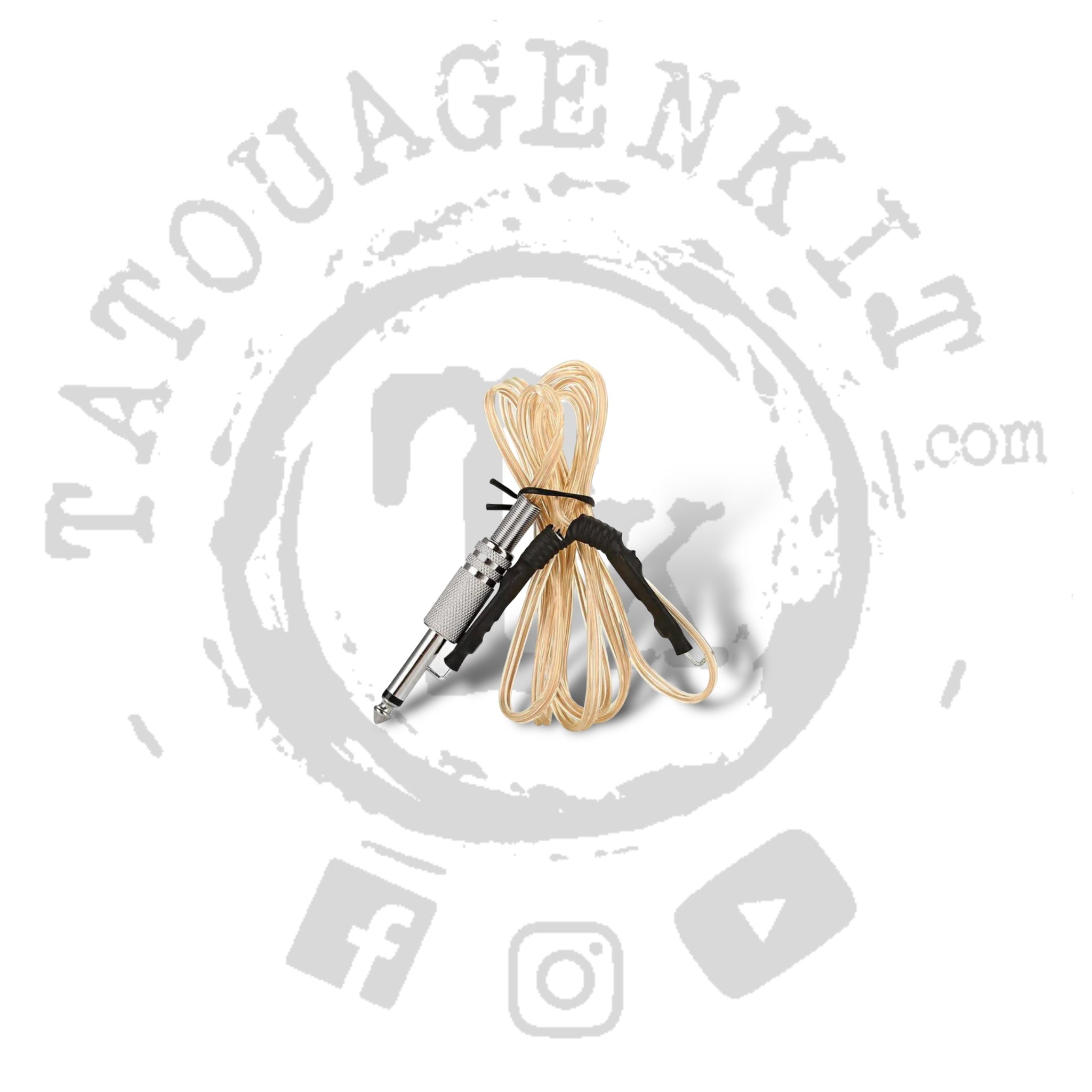 Clip cord translucide pour machine a tatouer