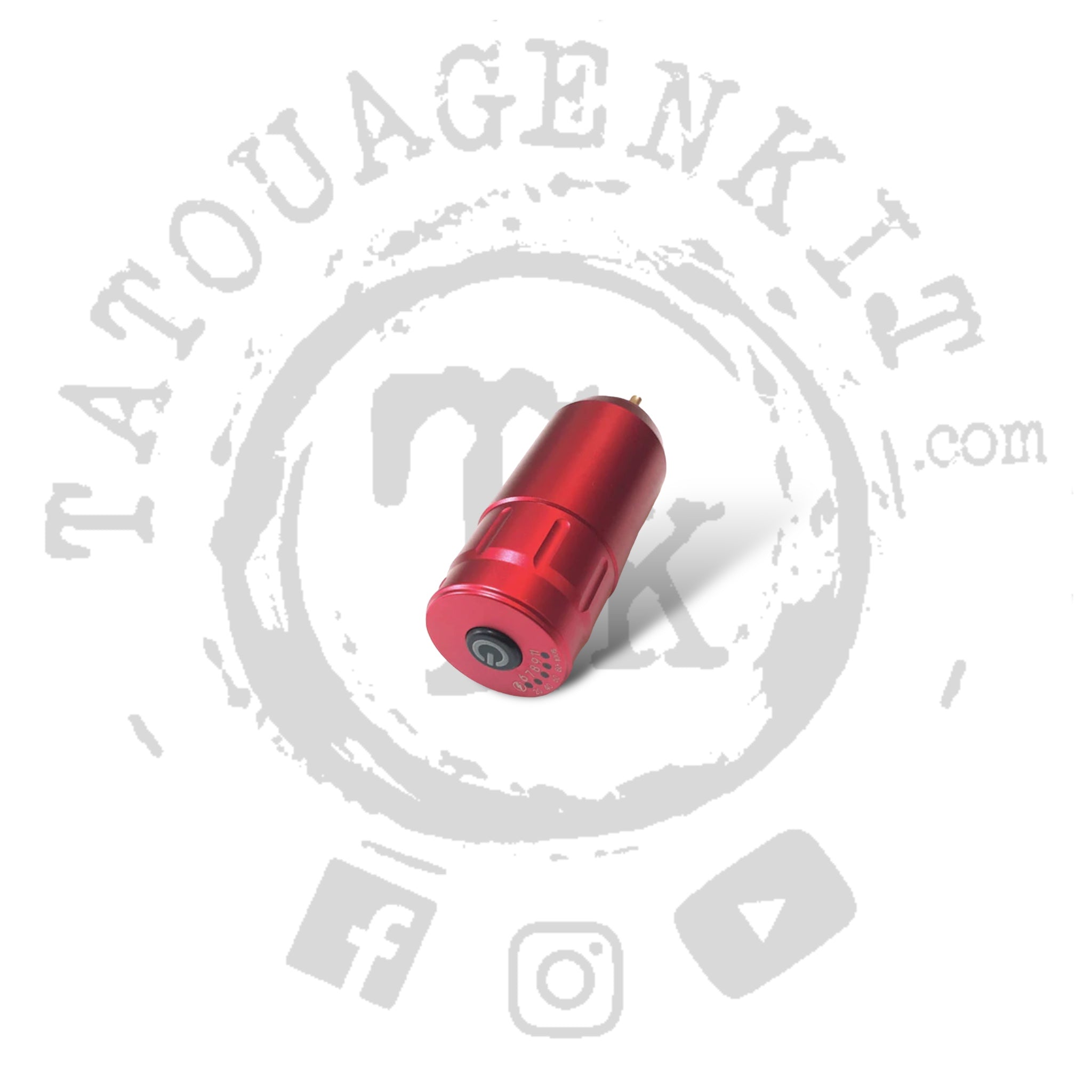 Portable Batterie pour Machine a Tatouer rouge