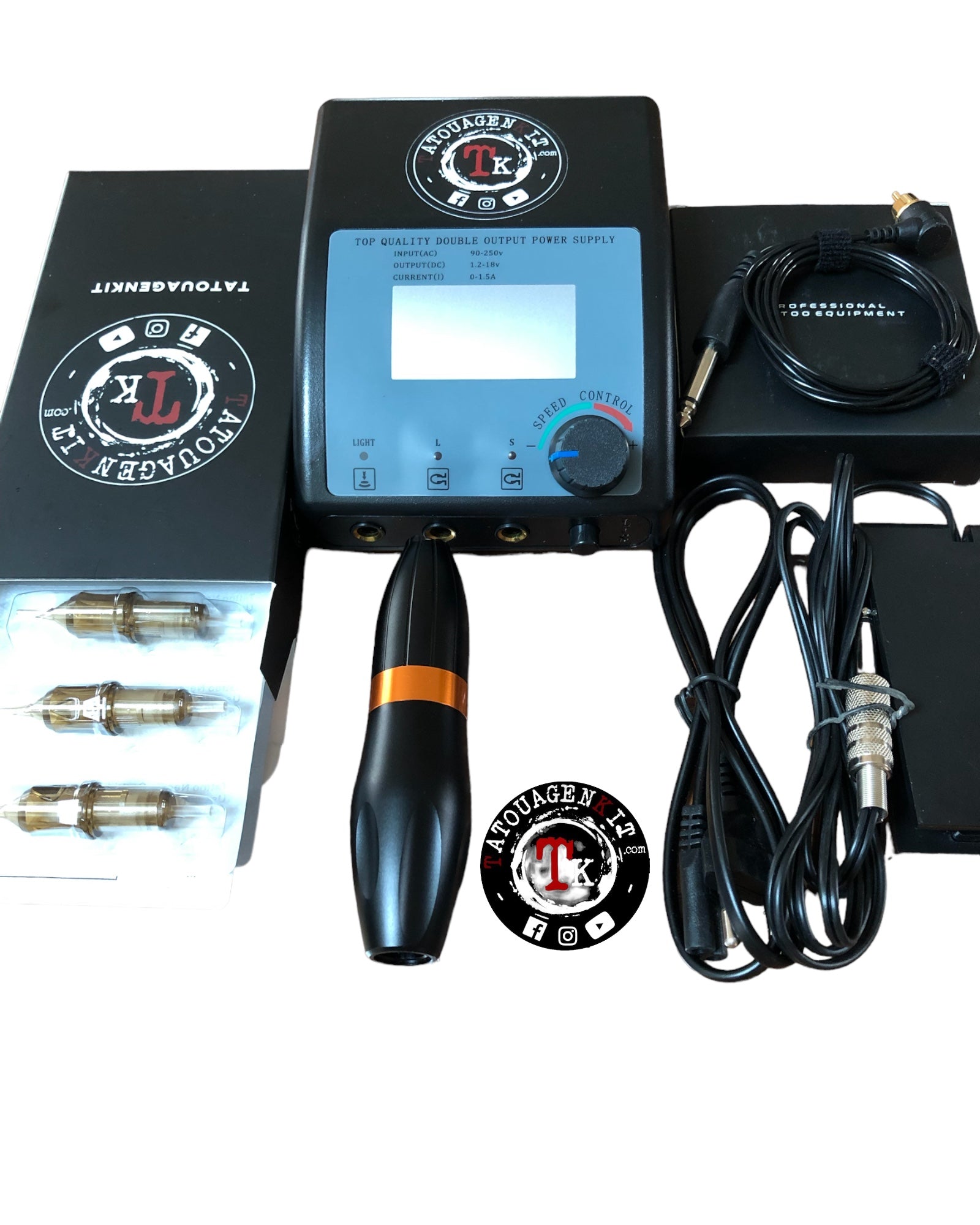 kit tatouage stylo pen de tatouage rotative pour cartouche tatouage aiguille sur tatouagenkit