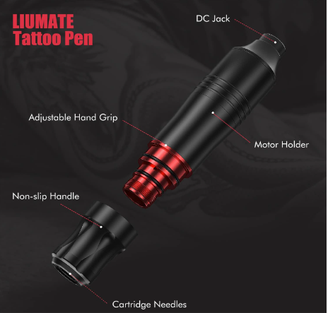 kit tatouage stylo pen de tatouage rotative  pour cartouche tatouage aiguille sur tatouagenkit