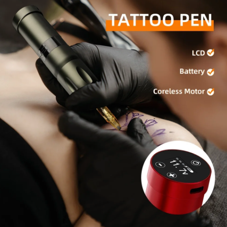 Machine stylo a batterie pour le tatouage et pour cartouche aiguille de tatouage 