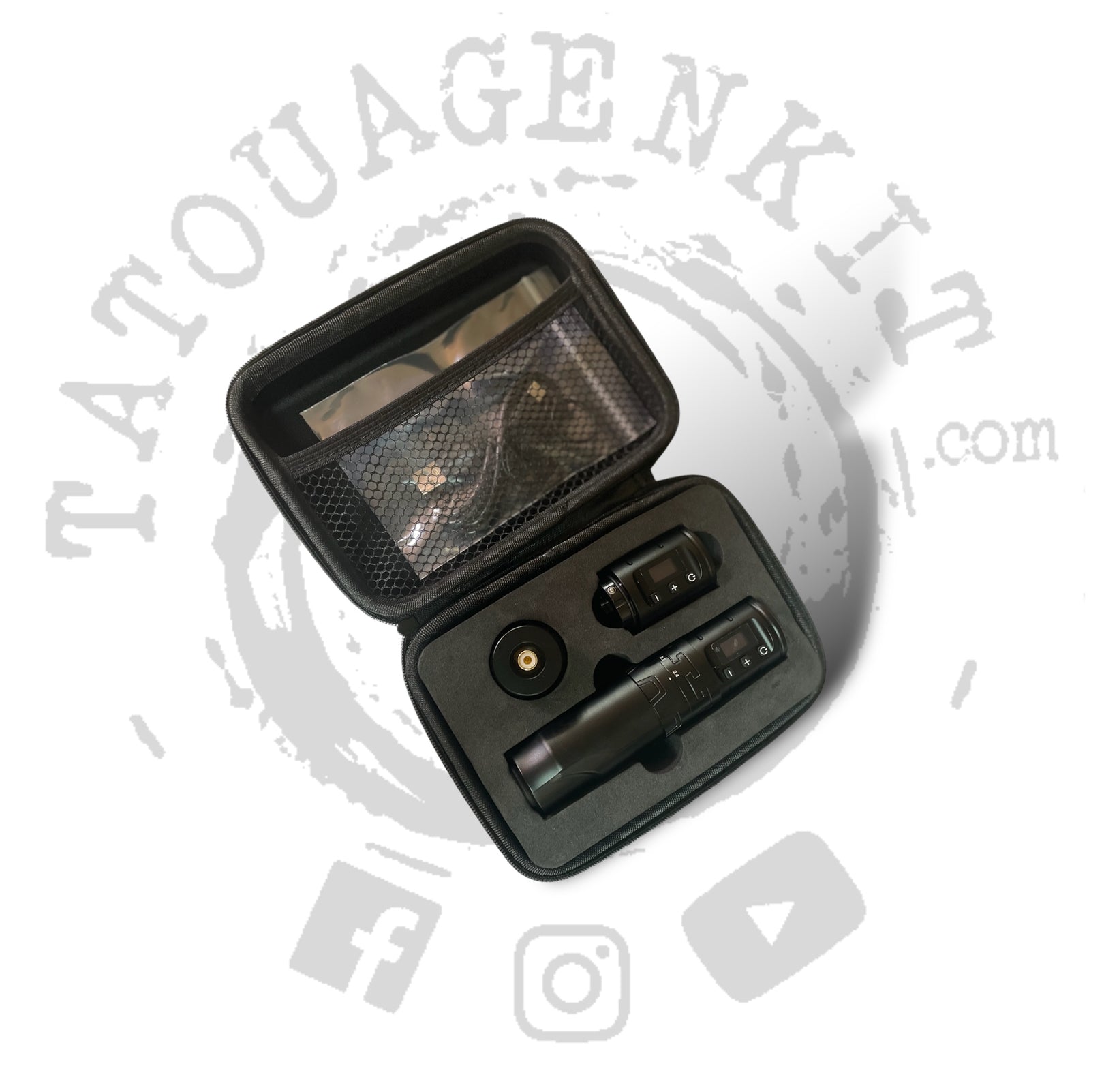 Batterie de stylo de machine de tatouage sans fil avec bloc d'alimentation  portable 1950 Mah Affichage numérique LED pour l'art corporel