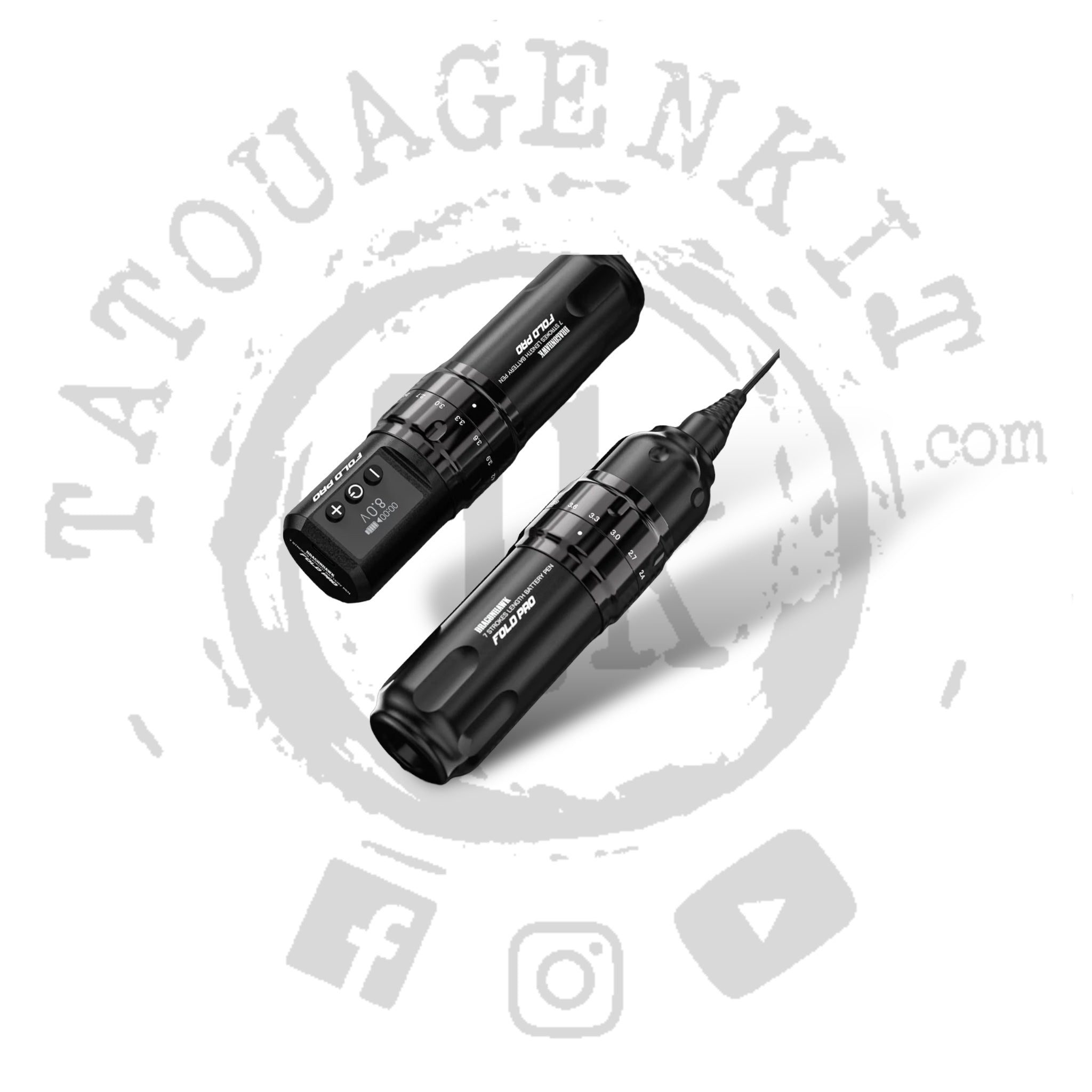 Stylo Tatouage Fold Pro 2x Batteries
