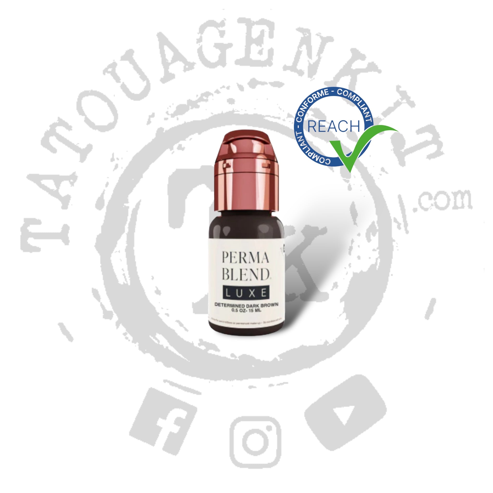 Encre Maquillage Perma Blend Luxe 15ml - Determined Dark Brown - Tatouagenkit