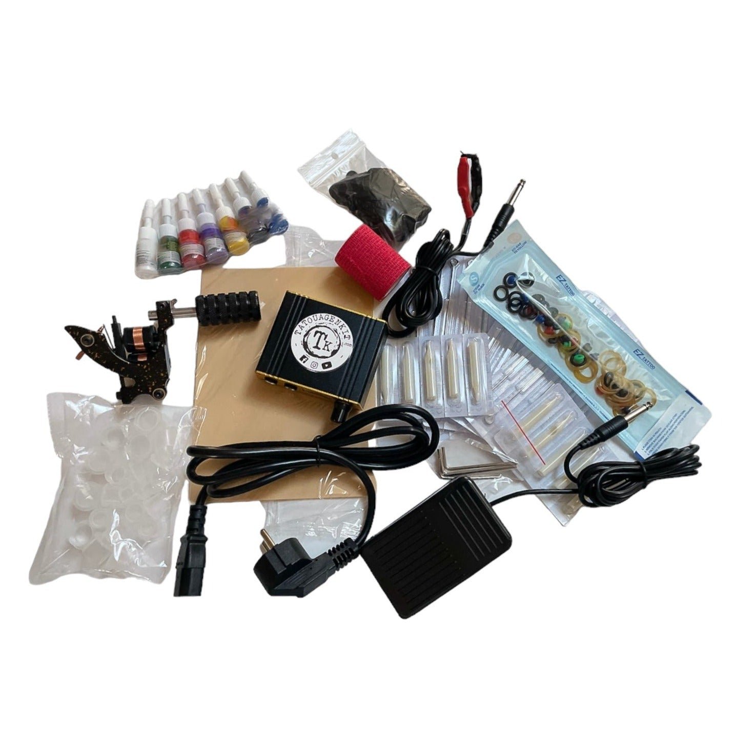 Kit de tatouage complet pour debutant et professionnelle du tatouage avec dermographe