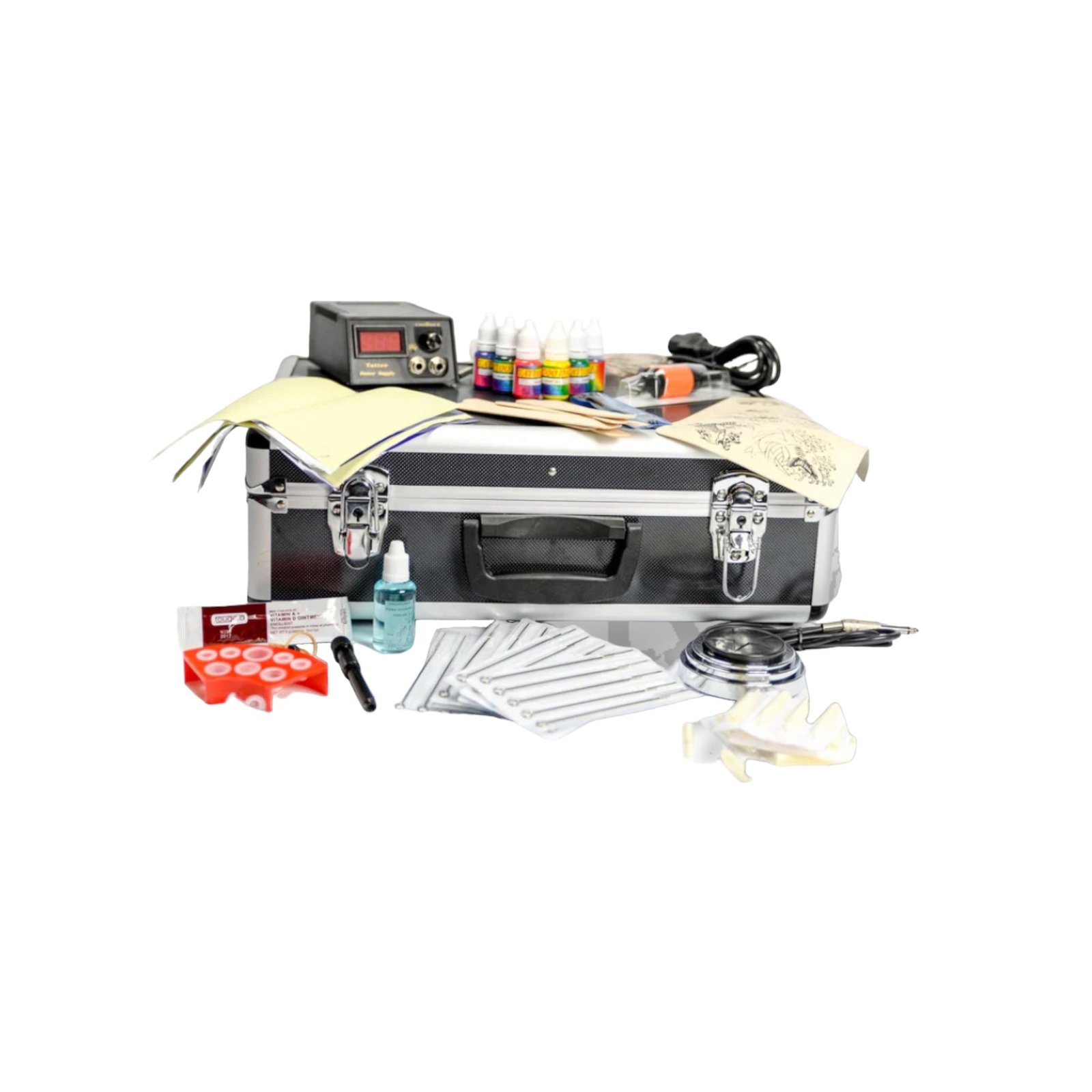 kit machine a tatouer dermographe pour le dessin du tatouage homme et femme