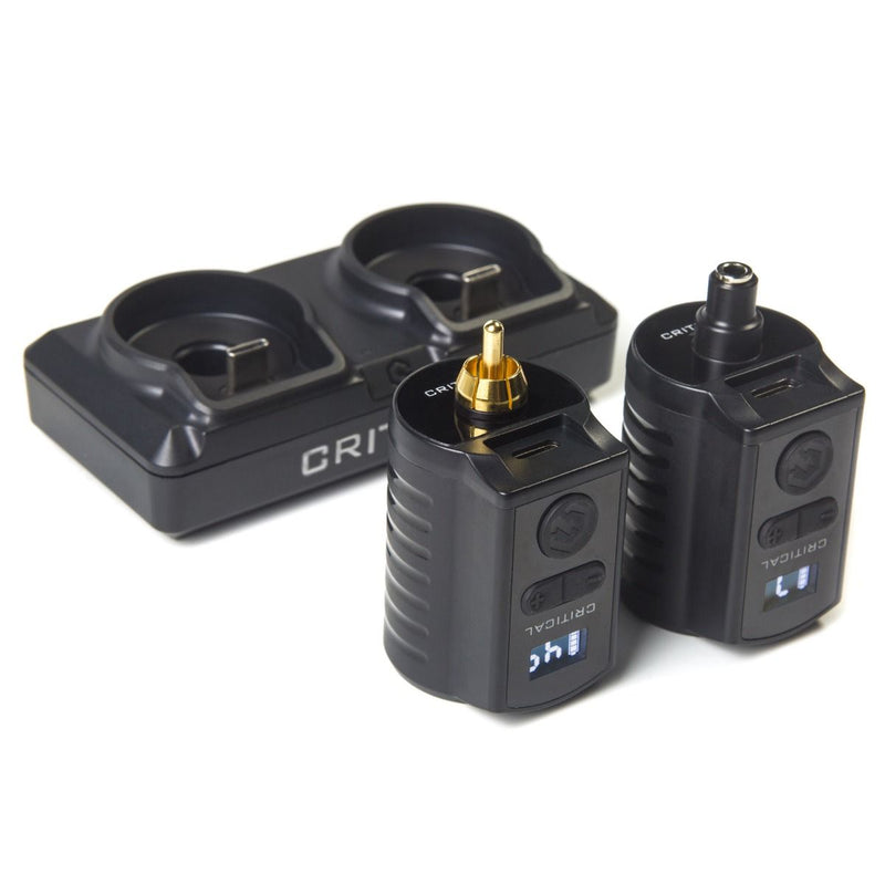 PACK BATTERIE CRITICAL - STATION D'ACCUEIL + 2 BATTERIES SANS FIL CRITICAL SHORTY AVEC CONNEXION RCA