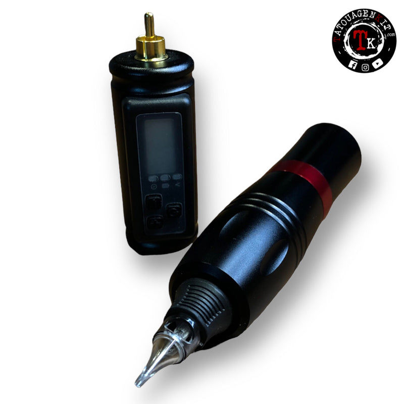 stylo de tatouage pour cartouche aiguille avec batterie integrée sur tatouagenkit