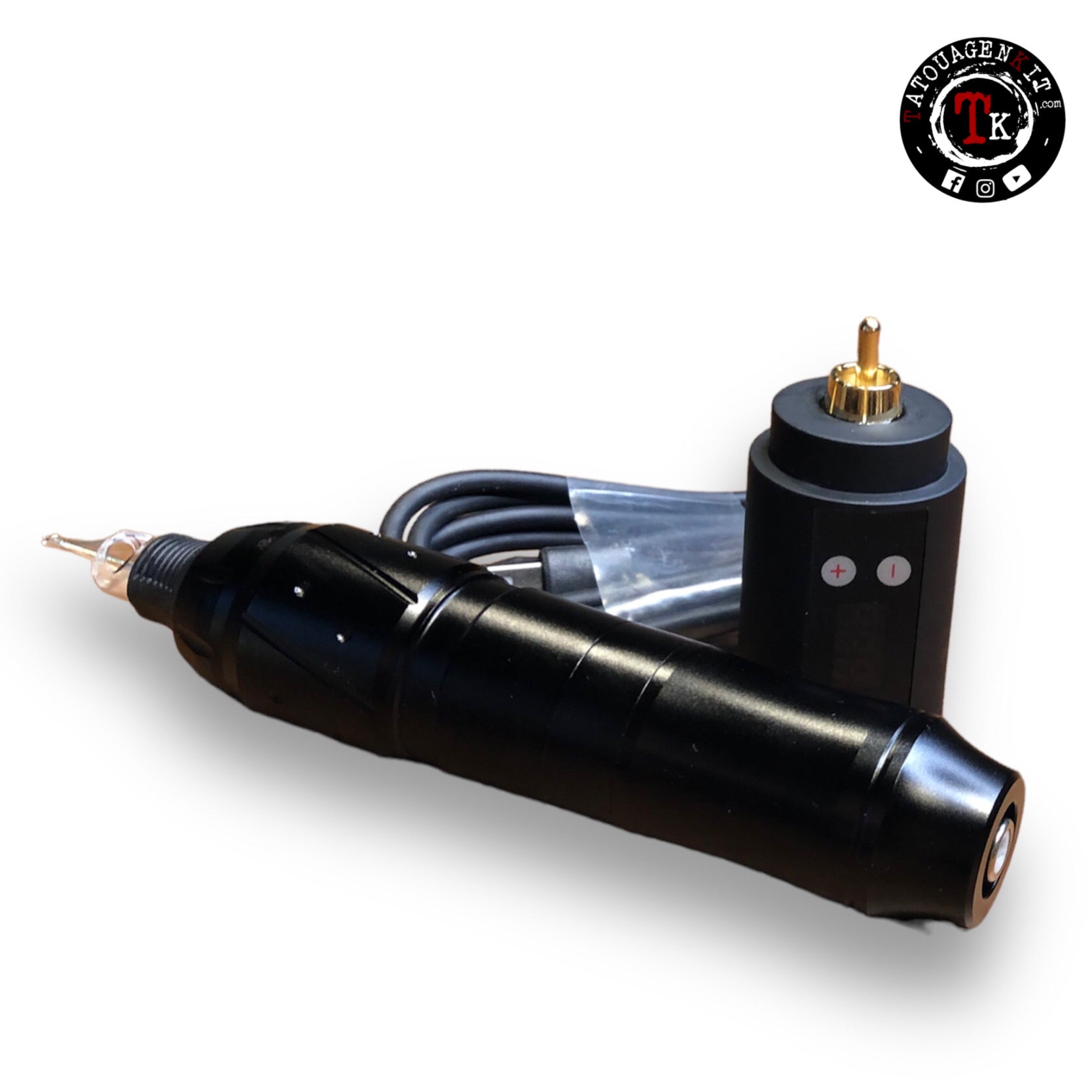 Machine a tatouer rotative stylo pen de tatouage pour cartouche aiguille traçage et ombrage sur tatouagenkit.