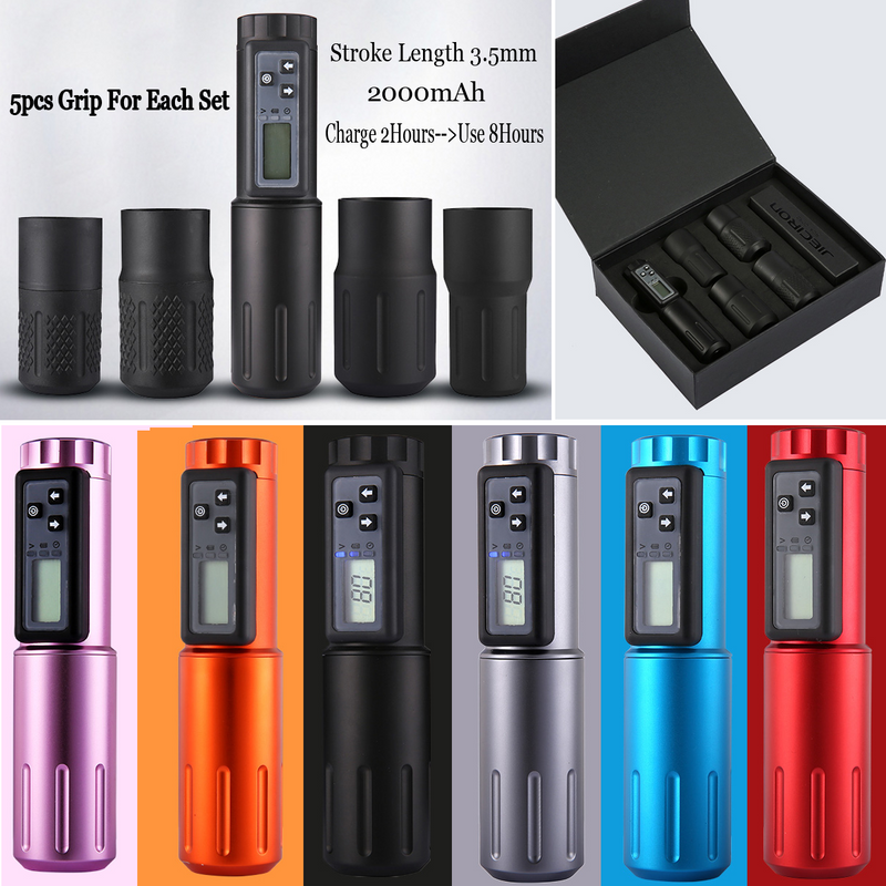 coffret stylo de tatouage sans fil avec machon changeable sans fil