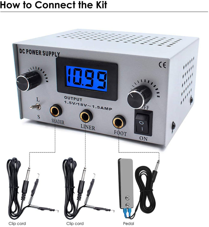 Alimentation Double Machines a Tatouer L S - Tatouagenkit