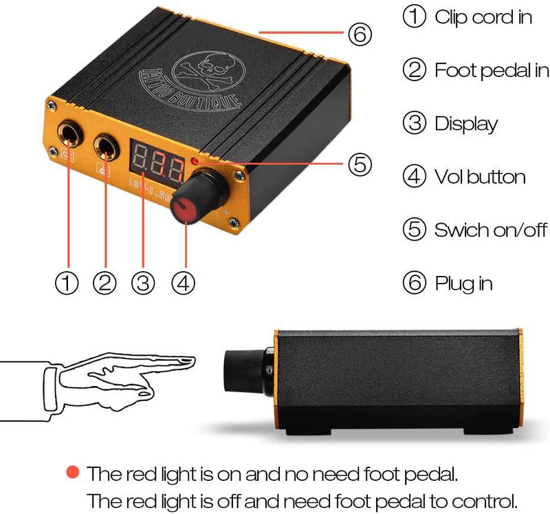 Alimentation Tattoo LCD stylo Pen et Bobine