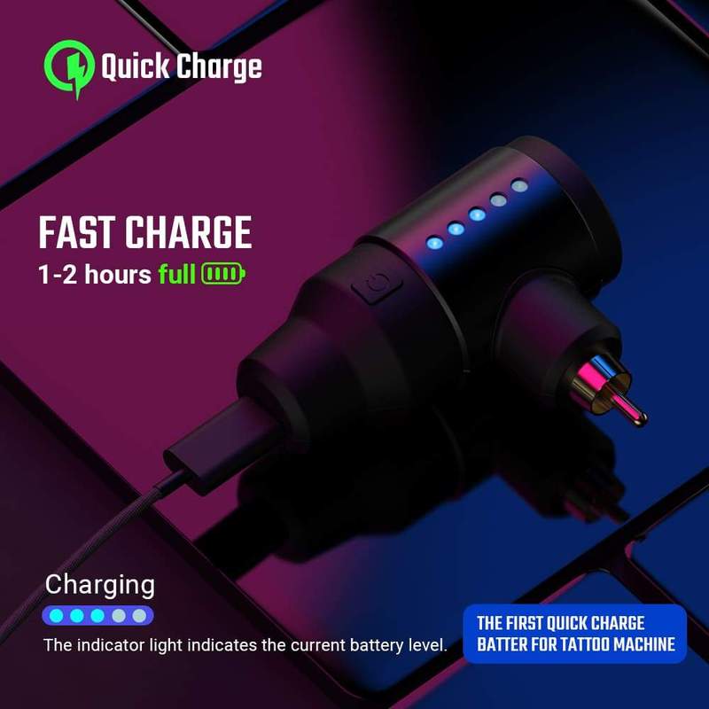 Batterie pour Machine a Tatouer rotative DC - Tatouagenkit