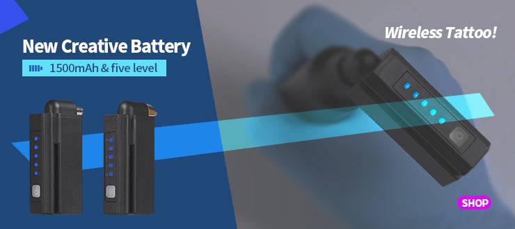 Batterie sans fil machine a tatouer RCA - Tatouagenkit