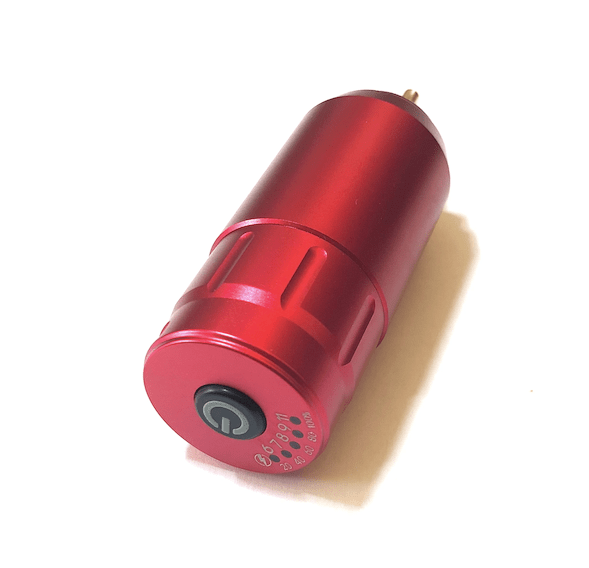 Portable Batterie pour Machine a Tatouer rouge - Tatouagenkit